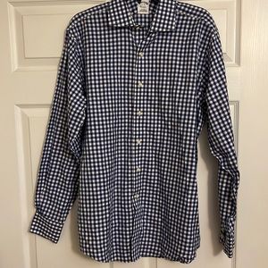 Mens Brooks Bros long sleeve button down color blue size 16-35